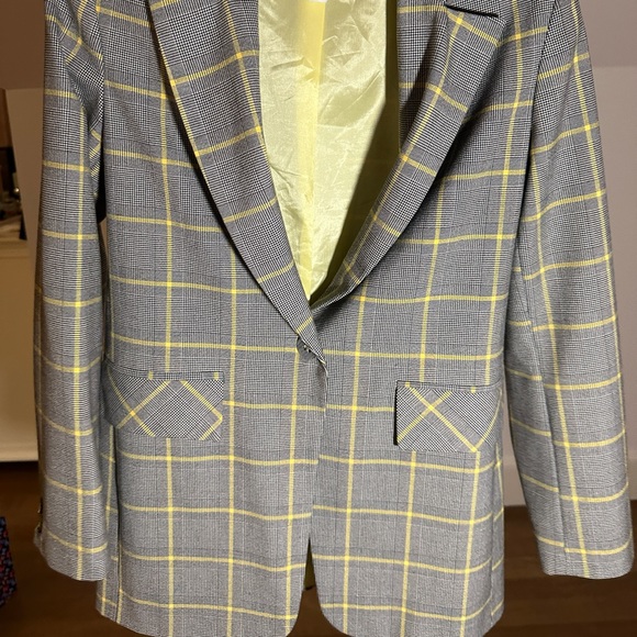 [topshop] checkered blazer size two - Picture 2 of 4